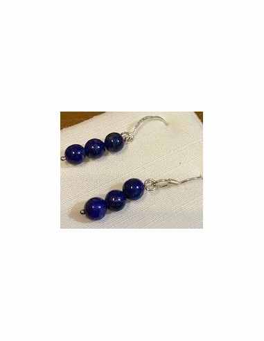 Boucles pierres 6mm argent