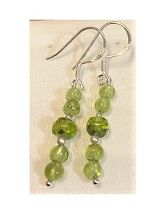 Boucles péridot Création
