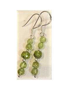 Boucles péridot Création 2