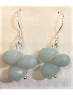 Boucles amazonite argent