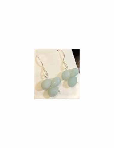 Boucles amazonite argent