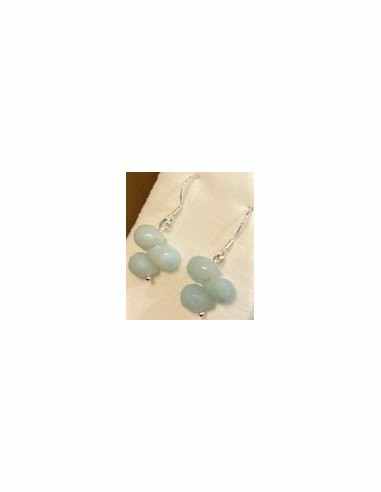 Boucles amazonite argent