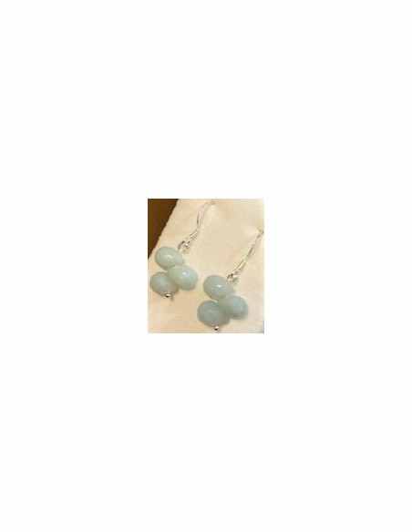 Boucles amazonite argent