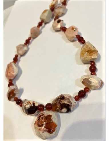 Grand Collier en Opale de feu
