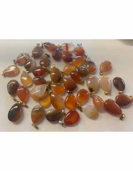 Pendentif cornaline ovale