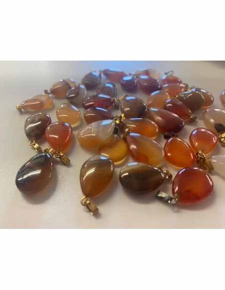 Pendentif cornaline ovale