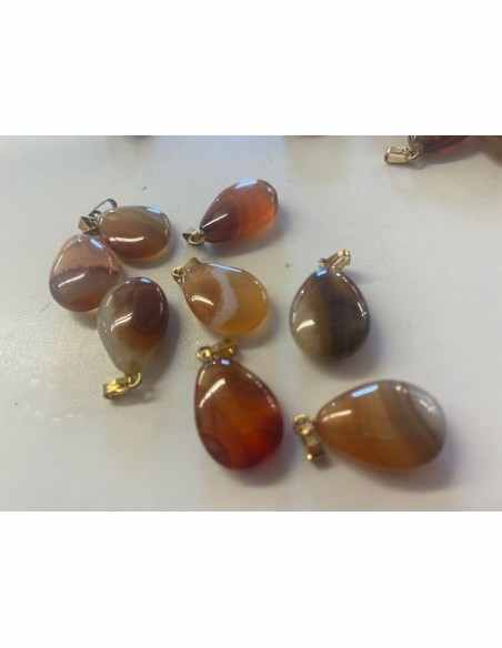 Pendentif cornaline ovale