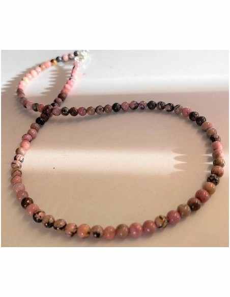 Rhodonite 4mm Collier