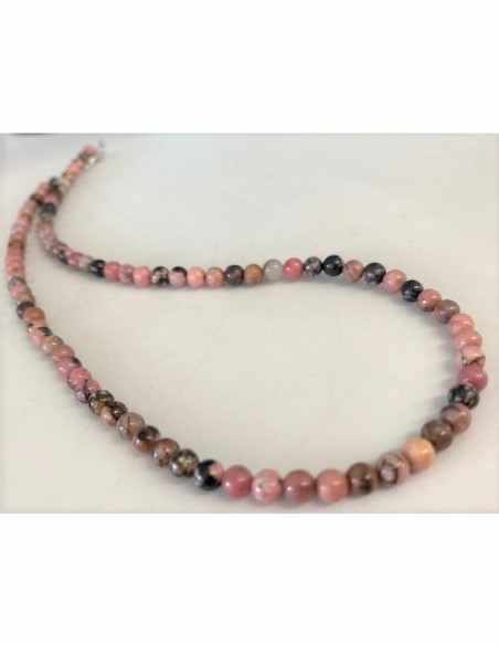 Rhodonite 4mm Collier