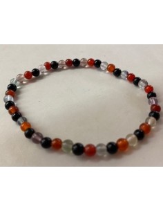 Bracelet sardoine, onyx et fluorite 4mm 2