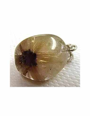 Quartz rutiles de titane en pendentif