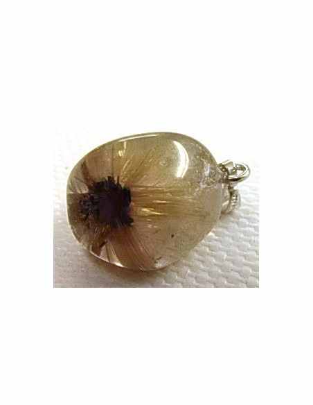 Quartz rutiles de titane en pendentif