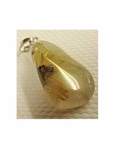 Quartz rutiles de titane en pendentif