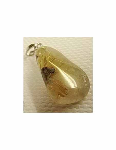 Quartz rutiles de titane en pendentif