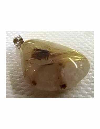 Quartz rutiles de titane en pendentif