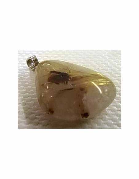 Quartz rutiles de titane en pendentif
