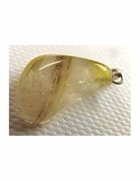 Quartz rutiles de titane en pendentif