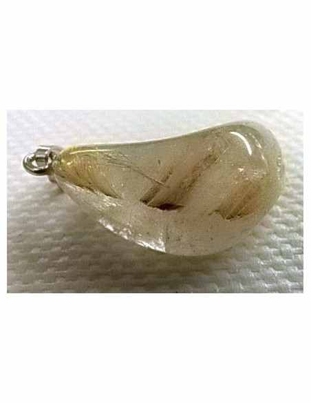 Quartz rutiles de titane en pendentif