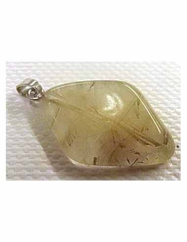 Quartz rutiles de titane en pendentif