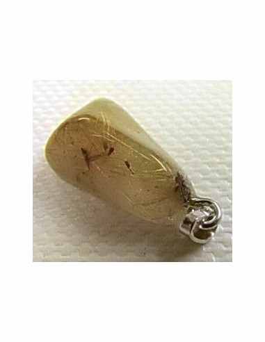 Quartz rutiles de titane en pendentif