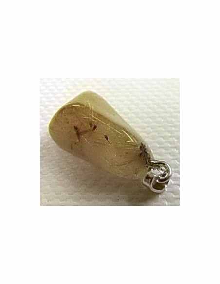 Quartz rutiles de titane en pendentif