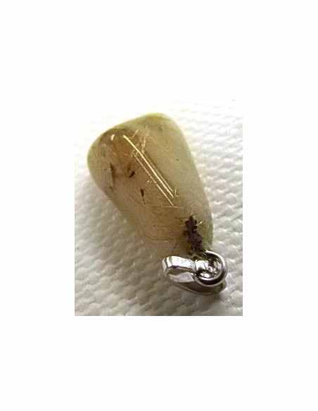 Quartz rutiles de titane en pendentif