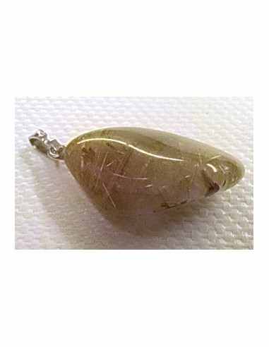 Quartz rutiles de titane en pendentif