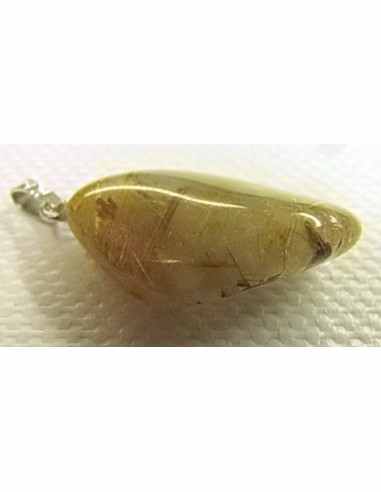 Quartz rutiles de titane en pendentif