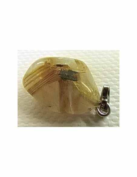 Quartz rutiles de titane en pendentif