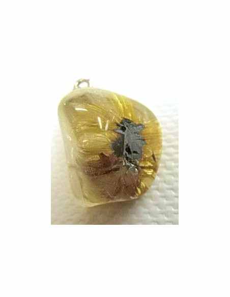 Quartz rutiles de titane en pendentif