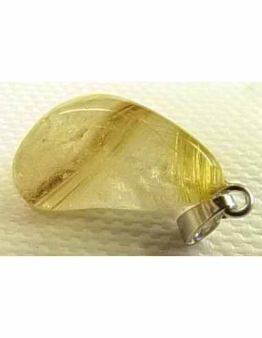 Quartz rutiles de titane en pendentif