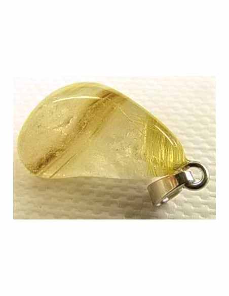 Quartz rutiles de titane en pendentif