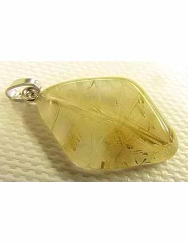 Quartz rutiles de titane en pendentif