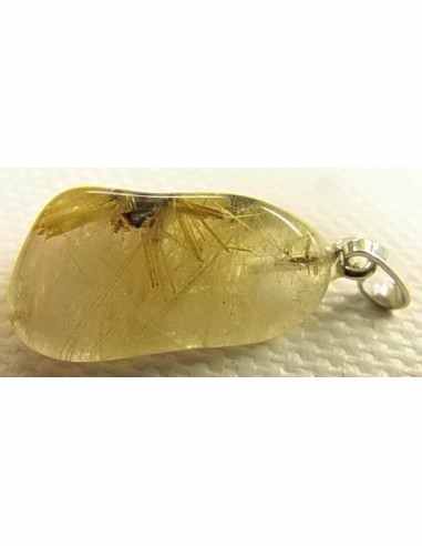 Quartz rutiles de titane en pendentif