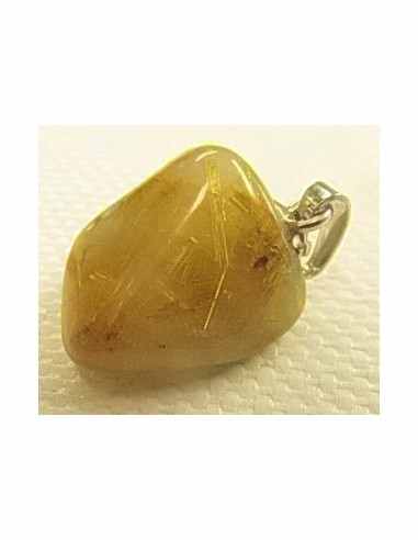 Quartz rutiles de titane en pendentif