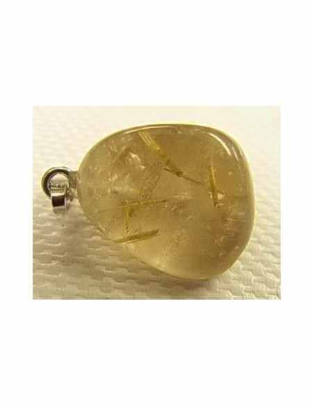 Quartz rutiles de titane en pendentif