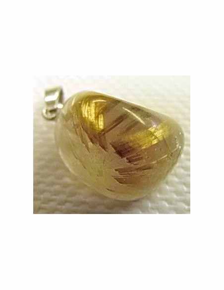 Quartz rutiles de titane en pendentif