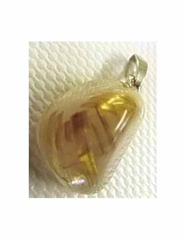 Quartz rutiles de titane en pendentif