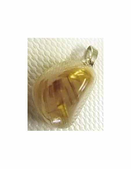 Quartz rutiles de titane en pendentif