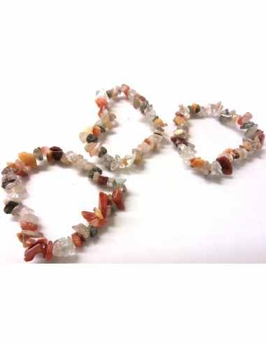 Bracelet Quartz rutile quartz aux chlorite