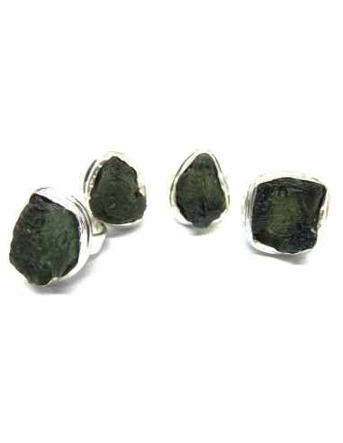 Grandes bagues moldavites argent