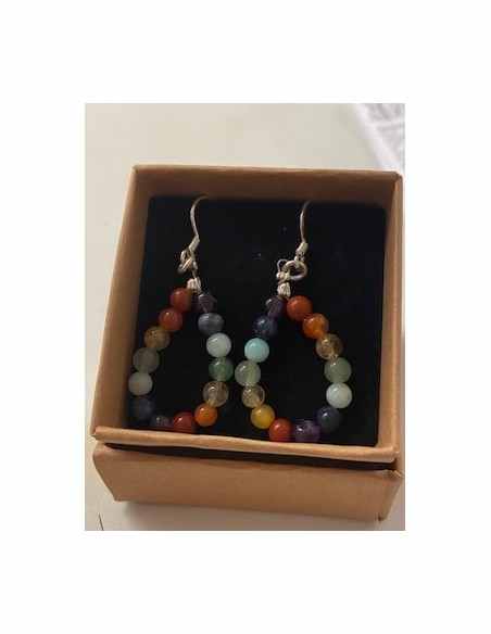 Boucles d oreilles sept chakras