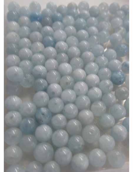 Aigue marine 4mm création bijoux