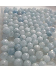 Aigue marine 4mm création bijoux 2