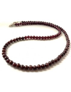 Collier grenat 4mm 2