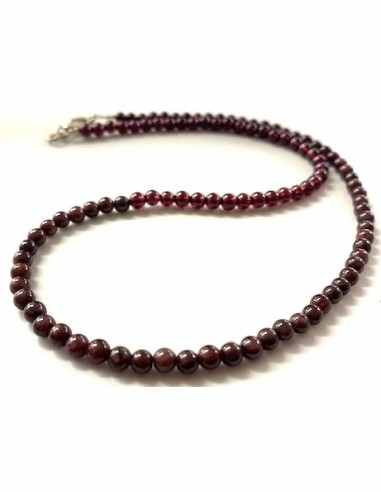 Collier grenat 4mm
