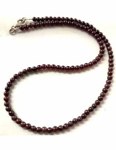 Collier grenat 4mm