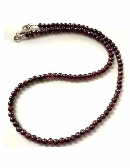 Collier grenat 4mm