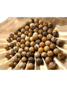 Jaspe jaune 6mm création bijoux 2