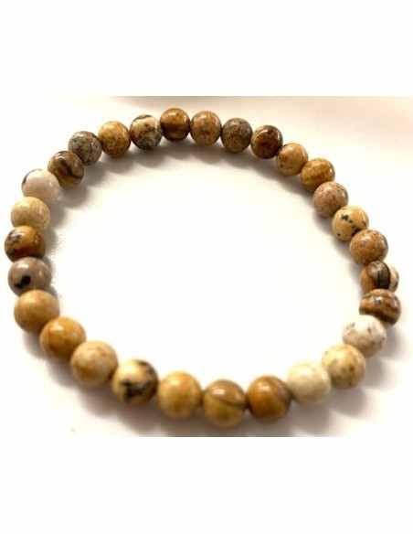 Bracelet Jaspe jaune 6mm